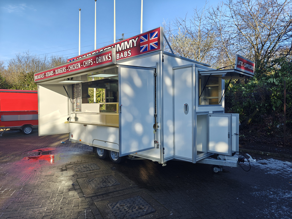 Compact 14ft Catering Trailer Built for All-Day Roadside Trade